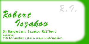 robert iszakov business card